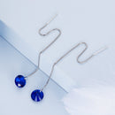 925 Sterling Silver Earrings with 0.8cm Main Stone and CZ for Women-7