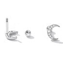 925 Sterling Silver Earrings with Pavé Setting CZ, 0.8*0.6cm for Women-3