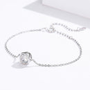 925 Sterling Silver & Platinum Plated CZ Bracelet for Women-2
