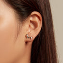 925 Sterling Silver Oxidized Silver Earrings-7