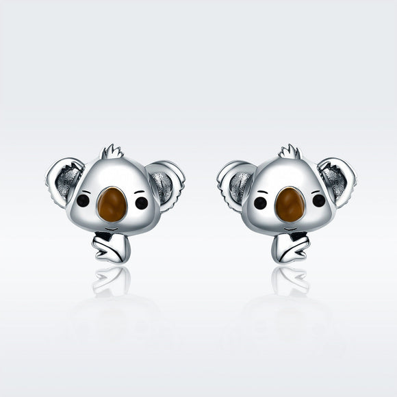 925 Sterling Silver Earrings 1.1*1.2cm for Women