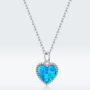 925 Sterling Silver Plated Translucent Opal Necklace 45cm for Women-4