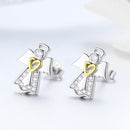925 Sterling Silver Plated Platinum Gold Earrings for Women-3