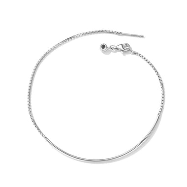 925 Sterling Silver Adjustable Platinum-Plated Bracelet for Women - 0