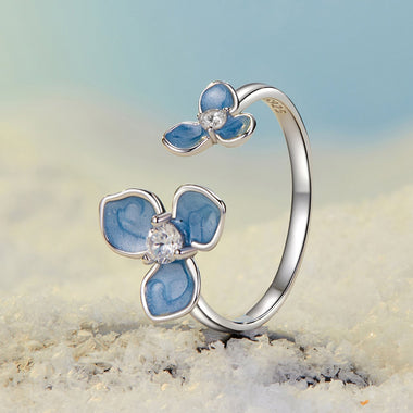 925 Sterling Silver Ring with Enamel Process and Pavé CZ - Stylish & Elegant Design for Women - 0