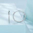 925 Sterling Silver Plated White Gold Earrings 3.0cm for Women-6