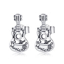 925 Sterling Silver & Oxidized Silver Earrings for Women - 1.3*0.6cm-1