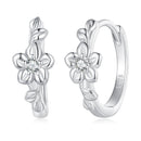 925 Sterling Silver Earrings with Zircon and Platinum Plating-2