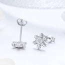 S925 Sterling Silver Earrings with CZ in Pavé Setting - 0.8*0.8cm for Women-5