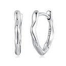 925 Sterling Silver Earrings with Oxidized Finish - 1.4x0.2cm for Women-1