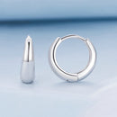 925 Sterling Silver 12*3mm Platinum Plated Earrings-6