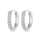 925 Sterling Silver Pavé Setting Gold Plated Earrings for Women-4