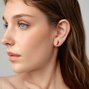 925 Sterling Silver Gold Plated Enamel Earrings for Women-7