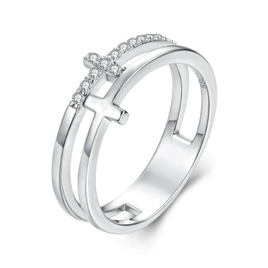 925 Sterling Silver Moissanite Engagement Ring for Women Size 6