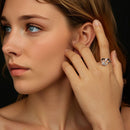925 Sterling Silver Moissanite Heart-Shaped Ring Size 7 for Women-8