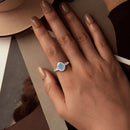 925 Sterling Silver Ring with Pavé Setting CZ, 0.2cm Width, White Gold Plated, Style E, Women-5
