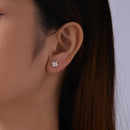 925 Sterling Silver Moissanite 0.8cm Earrings for Women-7