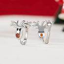 925 Sterling Silver White Gold Plated Pavé Set CZ Earrings for Women-3