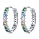 925 Sterling Silver Stud Earrings with CZ in Pavé Setting-1