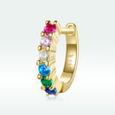 925 Sterling Silver Gold Plated Pavé Setting CZ Earrings for Women-4
