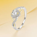 925 Sterling Silver & Plated White Gold 1.7mm CZ Ring Size 7.0 for Women-1