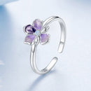 925 Sterling Silver Pavé Set CZ Enamel White Gold Plated Nano Opal Pendant Ring-3