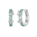 925 Sterling Silver Earrings with Enamel Process and Platinum Plating for Women-1