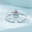 S925 Sterling Silver Enamel Plated Platinum Ring-1