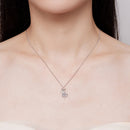 925 Sterling Silver 16mm x 10mm Platinum Plated Necklace for Unisex-7