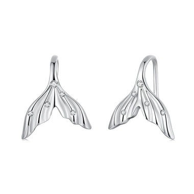 925 Sterling Silver Earrings with Pavé Setting in Oxidized Finish