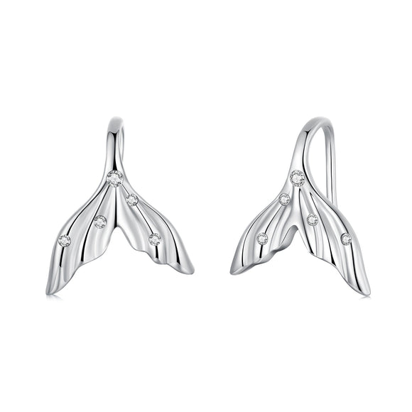 925 Sterling Silver Earrings with Pavé Setting in Oxidized Finish