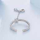 925 Sterling Silver Ring with Pavé Setting and CZ for Women-3