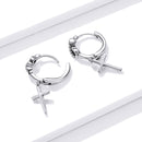 925 Sterling Silver Earrings with Pavé Setting CZ in Oxidized Finish-5