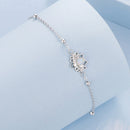 925 Sterling Silver White Gold Plated Bracelet with Synthetic Opal - Length 15+6cm for Women-3