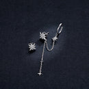 S925 Sterling Silver Earrings with CZ in Pavé Setting, 5.9cm Length, 1cm Size for Women-6