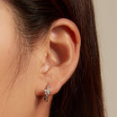 925 Sterling Silver Earrings with Zircon and Platinum Plating-6