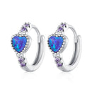 925 Sterling Silver Translucent Opal Earrings with CZ for Women-4
