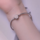 925 Sterling Silver Pavé Setting CZ Bracelet for Women - 17.0 Size, 170mm Length, 3mm Chain Thickness-7