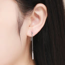 S925 Sterling Silver Plated Platinum Earrings for Women-6