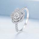 925 Sterling Silver Pavé Set CZ Platinum Plated Ring Size 6 for Women-4