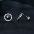 925 Sterling Silver 10mm Moissanite Earrings for Women-5