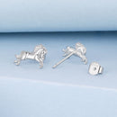 925 Sterling Silver Earrings 0.9*1.3cm with White Gold Plating for Women-2