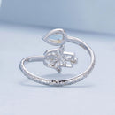 925 Sterling Silver Opal Nanometer Stone Platinum Plated Ring-1
