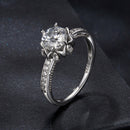 925 Sterling Silver Moissanite Ring 1ct Size 6-2