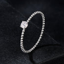 925 Sterling Silver 3mm Moissanite Ring for Women - Size 6-3