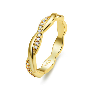 925 Sterling Silver Pavé Setting CZ Ring - 0