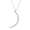 925 Sterling Silver Adjustable CZ Pendant Necklace for Women-1