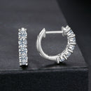 925 Sterling Silver Moissanite Earrings 1.3cm for Women-3