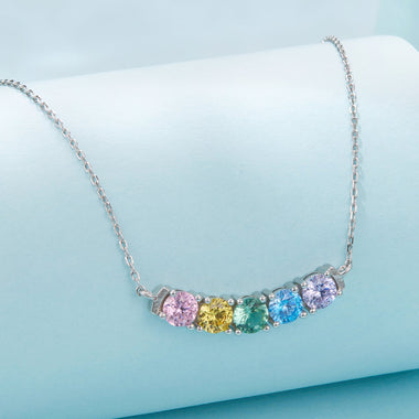 925 Sterling Silver White Gold Plated 40+5cm Necklace with Pavé Setting CZ for Women - 0