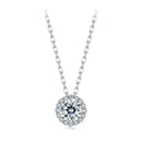 925 Sterling Silver Moissanite Necklace 40+5cm with Pavé Setting for Women-4